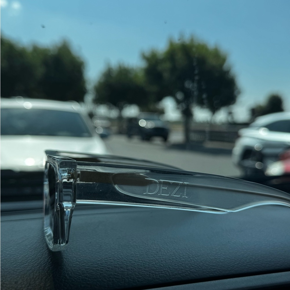 Dezi Transparent Rectangular Sunglasses - image 5